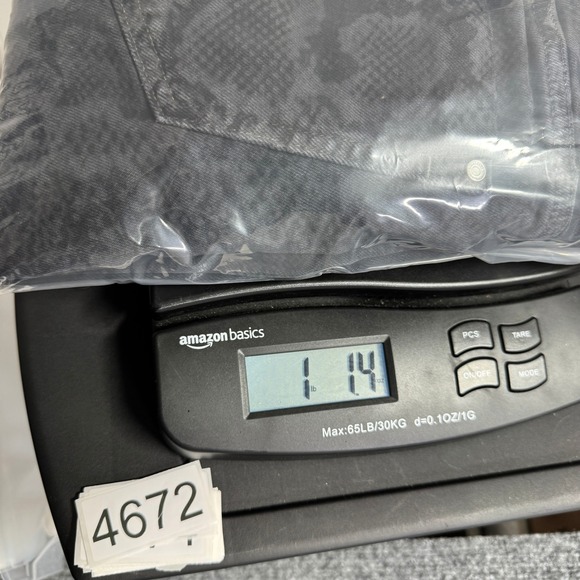 Zara Skinny Jeans Womens 4 Grey Black Snakeskin Animal Print Denim Mid Rise - Picture 7 of 7